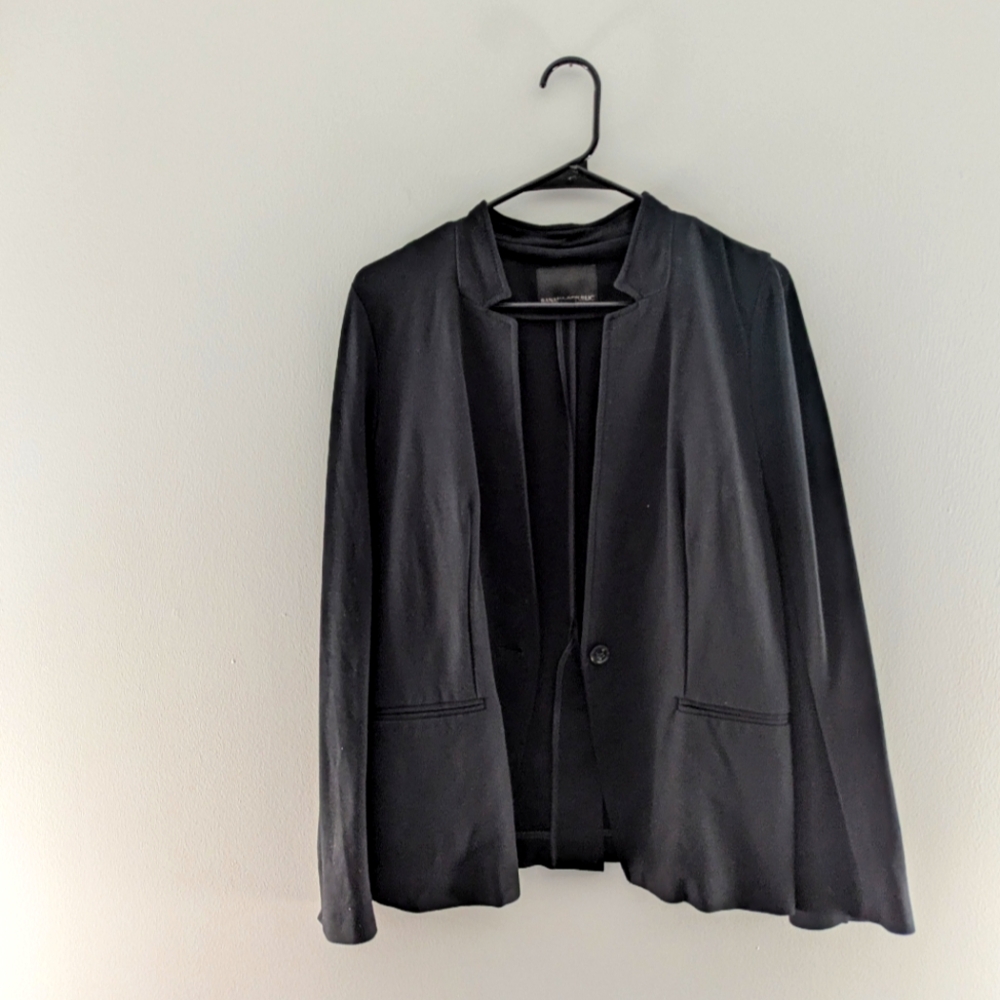 Banana Republic Black Blazer | Workwear Office Boss Casual Stretch Blazer